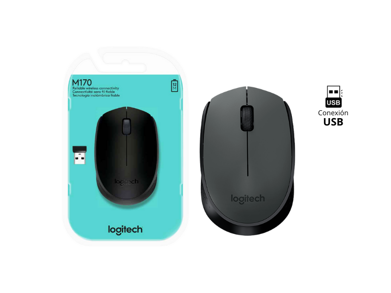 MOUSE LOGITECH  OPTICO M170 WIRELESS BLACK